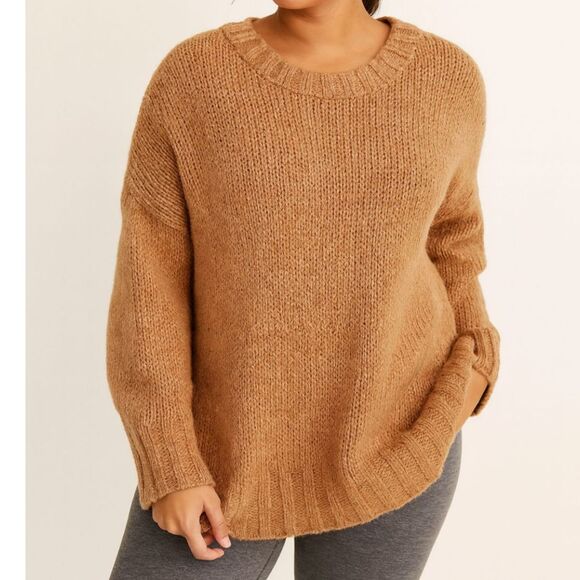Aerie Brown Oversized Knit Sweater Wool Blend XXL - Picture 1 of 9